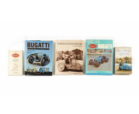 A COLLECTION OF FOUR BUGATTI HARDBACK BOOKS ' The Bugatti reference and data book' by H.G. Conway, 'The Bugatti Queen' by Mir