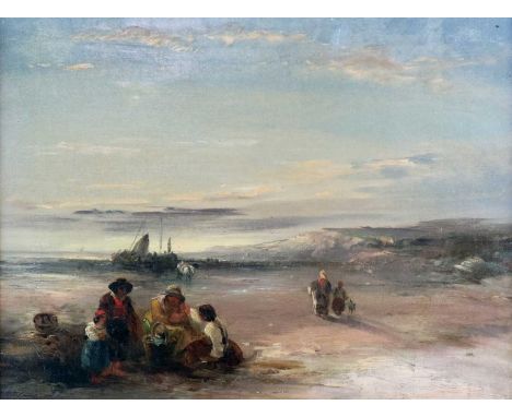 Attributed to Richard Parkes Bonington (1802-1828) Coastal Landscape, oil on canvas, 31cm x 41 cm, frame 38cm x 48 cmGerman l