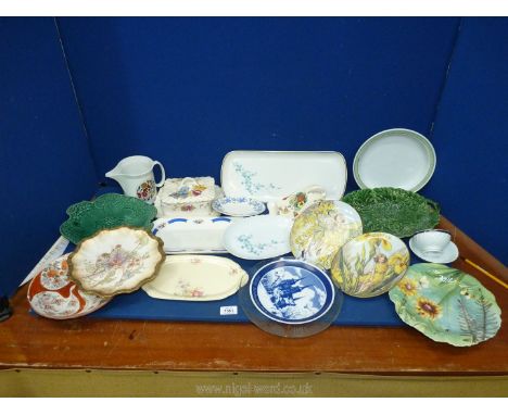 A quantity of china including Spode Floral Haven plates, Doulton Burslam plates, two Royal Worcester fairy plates, Limoges di