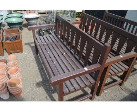A wooden garden bench 