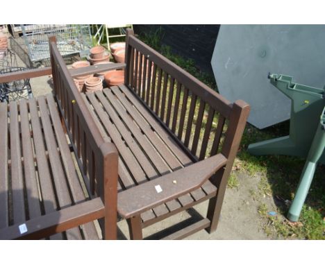 A wooden garden bench 