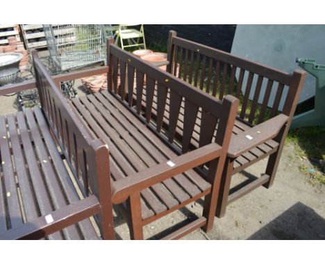 A wooden garden bench 