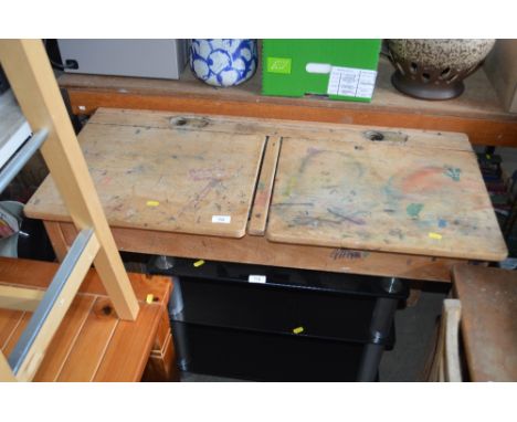 A child's double school desk