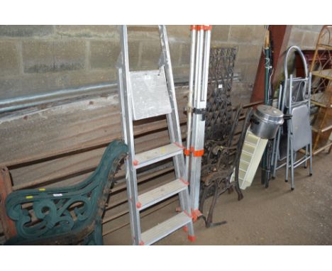 An aluminium step ladder