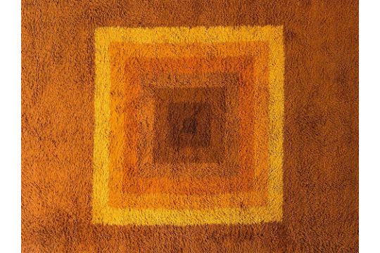 Verner Panton Carpet Romantica Quadrat Denmark C 1970 Cotton