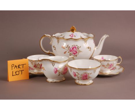A second half 20th century Royal Crown Derby Royal Pinxton Roses tea service for eight 