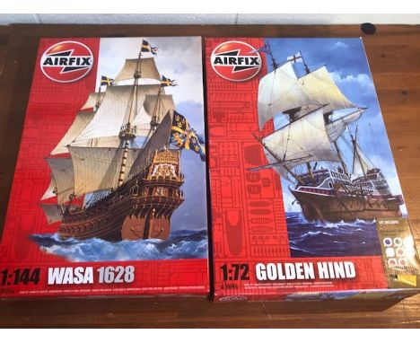 AIRFIX Scale Model Kits boxed to include: 1:144 Wasa 1628 and Golden Hind ships (2)