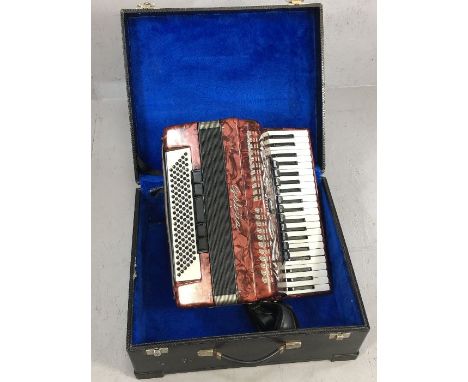 Galotta piano accordion with hard case, 120 base with 11 voices