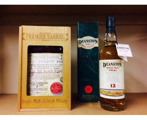 DEANSTON 12 YEARS OLD
Active. Deanston, Perthshire.
70cl, 40% volume.
BRAEVAL PREMIER BARREL AGED 8 YEARS
Active. Ballindallo