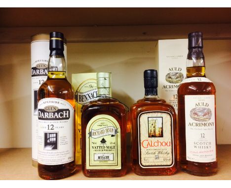 GLEN DARBACH AGED 12 YEARS
Unknown distillery, Speyside. 
Bottled by Burn Stewart Distillers for Marks and Spencer. 70cl, 40%