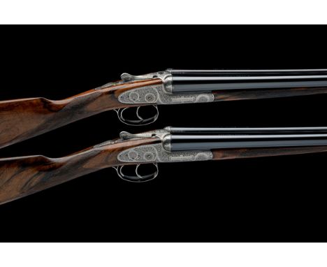 HOLLAND & HOLLAND A RARE PAIR OF 20-BORE 'ROUND-ACTION' SIDELOCK EJECTORS, serial no. 38221 / 2, for 2012, 30in. nitro choppe