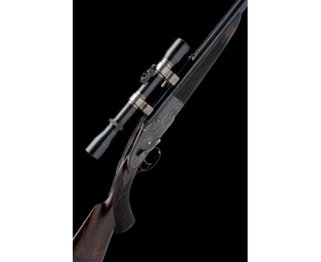 A SCARCE .300 (ROOK) SINGLE-BARRELLED SIDELEVER SIDELOCK EJECTOR HAMMERLESS ROOK & RABBIT RIFLE BY HENRY ATKIN, serial no. 48