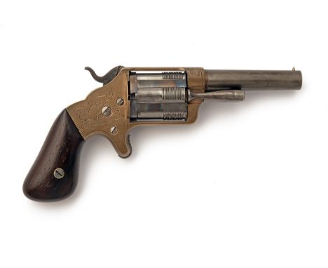 A .32 (RIMFIRE) SLOCUM PATENT FRONT-LOADING POCKET REVOLVER BY THE BROOKLYN ARMS COMPANY, serial no. 6471, circa 1863, with 3