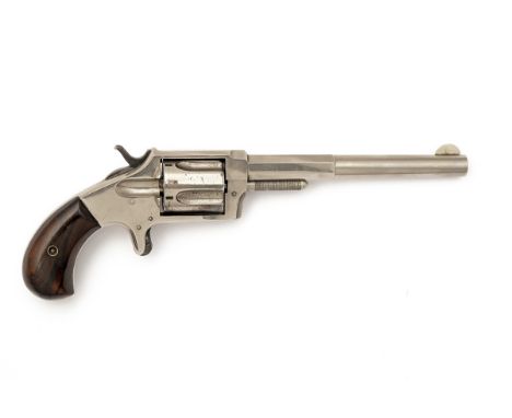 AN UNUSUAL .38 (RIMFIRE) FAVORITE No.3 LONG-BARRELLED FIVE-SHOT POCKET REVOLVER, UNSIGNED, serial no. 11, possibly by Hopkins