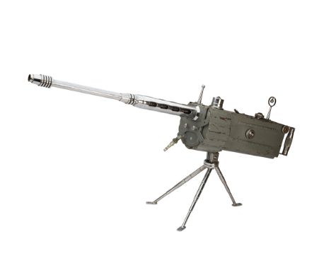 A RARE .177 (BB) SPORTAMATIC FAIRGROUND CONSTANT-FEED AIR-POWERED MACHINEGUN, no visible serial number, circa 1950, with chro