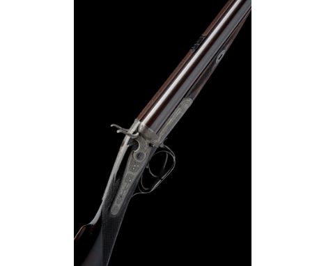 A SCARCE 14-BORE THUMBHOLE-UNDERLEVER 'PATENT SMOOTH BORE' DOUBLE-BARRELLED HAMMER RIFLE BY CHARLES LANCASTER, serial no. 463