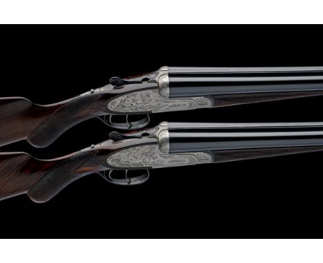 JOHN POWELL A PAIR OF BUBLIK AND CASBARD-ENGRAVED 12-BORE SELF-OPENING SIDELOCK EJECTORS, serial no. 30042 / 3, for 1986, 28i