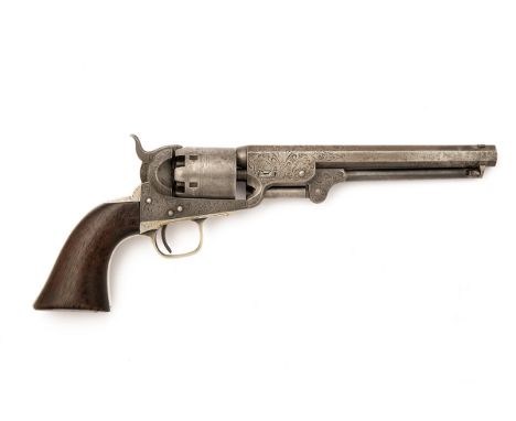 FORMERLY THE PROPERTY OF MAJOR-GENERAL N. BANKS, U.S. ARMY AN ENGRAVED .36 PERCUSSION COLT 1851 NAVY REVOLVER, serial no. 100