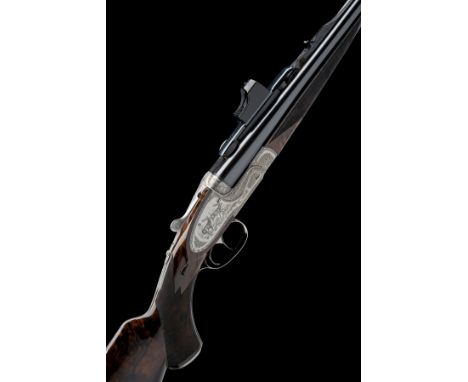 LOUIS TILMAN A CAPECE-ENGRAVED 9.3X74R SIDELOCK EJECTOR DOUBLE RIFLE, serial no. TB001, recent, 23 3/4in. nitro chopperlump b