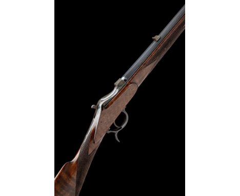 A .360 No.5 (.380 LONG RIFLE) SINGLE-SHOT ROOK & RABBIT RIFLE SIGNED ADAMS & CO., MODEL 'MARTINI ZELLER', serial no. 8587, ci