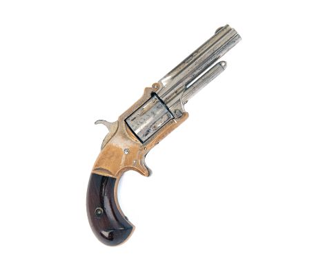 A .32 (RIMFIRE) MARLIN NO.2 STANDARD POCKET REVOLVER, serial no. 4002, circa 1877, with round 3in. upward hinged nickel-plate