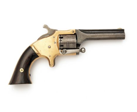 A SCARCE .28 (CUP-FIRE) CONNECTICUT ARMS CO. SINGLE-ACTION POCKET REVOLVER, serial no. 4694, circa 1866, with blued octagonal