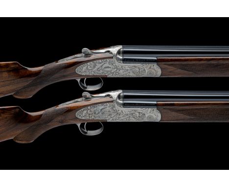 HOLLAND & HOLLAND A PAIR OF 12-BORE 'THE SPORTING MODEL' SIDEPLATED SINGLE-TRIGGER DETACHABLE TRIGGERPLATE-ACTION OVER AND UN