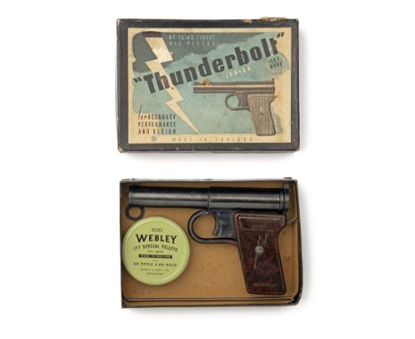 A RARE BOXED .177 'THUNDERBOLT JUNIOR' CONCENTRIC AIR-PISTOL, no visible serial number, manufactured by Producit Ltd., Birmin