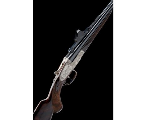 LOUIS TILMAN A CAPECE-ENGRAVED 8x57JRS SIDELOCK EJECTOR DOUBLE RIFLE, serial no. TB007, recent, 24in. nitro chopperlump barre