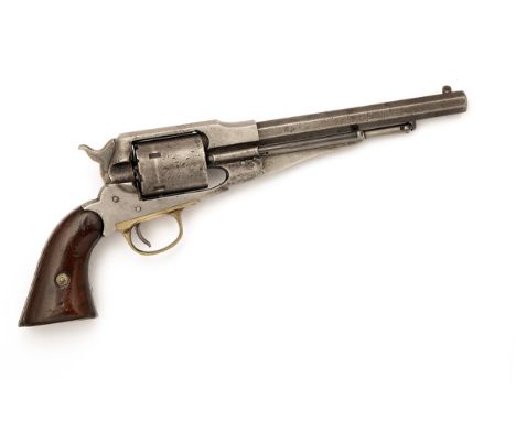 A CASED .44 (RIMFIRE) REMINGTON FIVE-SHOT NEW MODEL ARMY CONVERSION SINGLE-ACTION REVOLVER, serial no. 128654, converted from