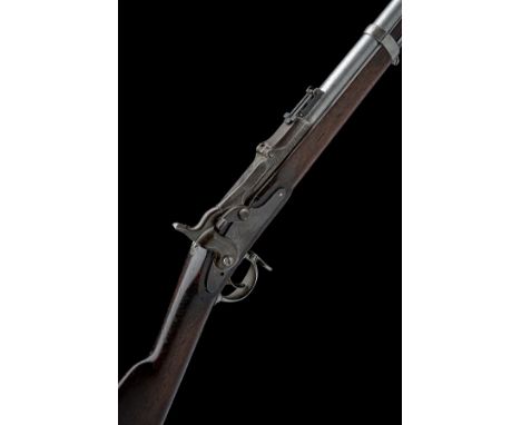 A .50-70 (GOVT.) SPRINGFIELD TWO-BAND RIFLE, MODEL '1868 TRAPDOOR', serial no. 24697, with 32 1/2in. barrel fitted with a blo