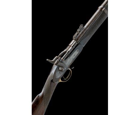 A .577 SNIDER BREECH-LOADING VOLUNTEER RIFLE BY LONDON ARMOURY COMPANY, no visible serial number, circa 1863, with 36in. Birm