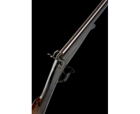 A 24-BORE PINFIRE DOUBLE-BARRELLED LEFAUCHEUX PATENT SPORTING GUN SIGNED AMBERT, MARSEILLES, serial no. 952, circa 1875, with