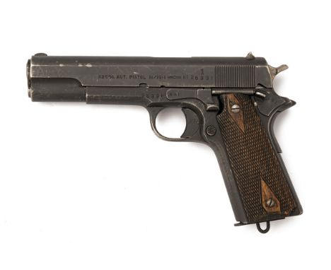 A GOOD 11.25mm (.45ACP) KONGSBERG M1914 PISTOL, serial no. 26991, dated for 1942 and a Nazi occupation produced copy of a Col
