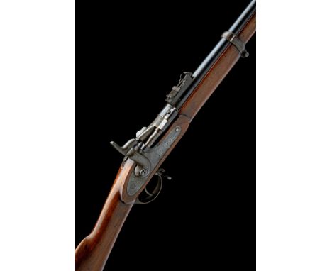 A .577 SNIDER BREECH-LOADING THREE BAND MK 3 VOLUNTEER RIFLE, serial no. 7, circa 1871, with 36 3/4in. barrel retaining much 