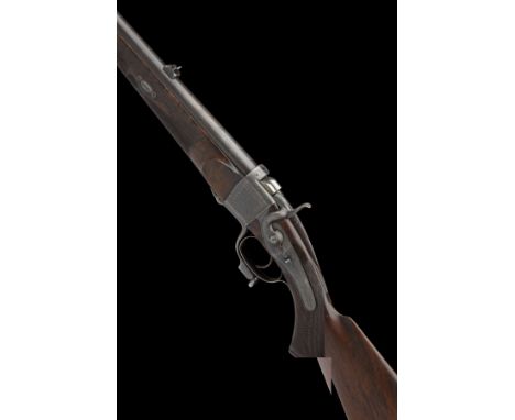 A FINE CASED .450 (3 1/4IN. BLACK POWDER EXPRESS) FALLING-BLOCK SPORTING HAMMER RIFLE SIGNED ALEXANDER HENRY, EDINBURGH, seri