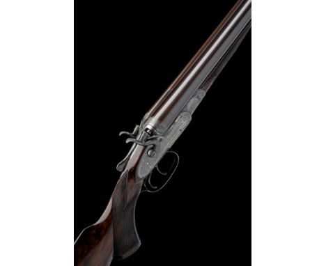 T. MILLER A 12-BORE 1873 PATENT TOPLEVER HAMMERGUN, serial no. 18787, circa 1878, 30in. nitro reproved bold damascus barrels,