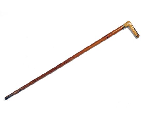 A 9.1mm (W.S.) DUMONTHIER PATENT WALKING-STICK SHOTGUN, no visible serial number, circa 1885, with natural cane-covered 26 1/