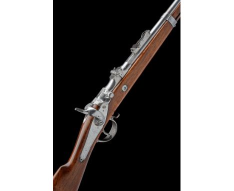 A 11mm ALBINI-BRAENDLIN BREECH-LOADING SERVICE RIFLE, serial no. 1172, circa 1861, with 34 1/2in. in the white barrel with bl