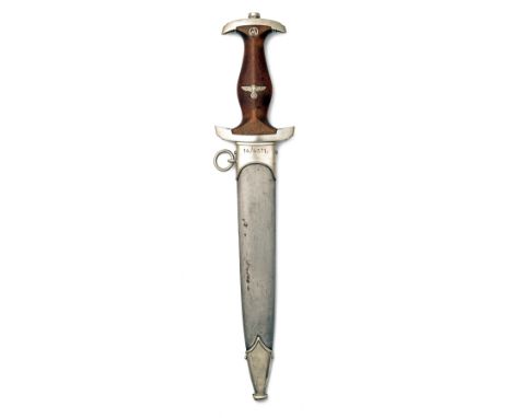 AN EARLY GERMAN HOLBEIN DAGGER FOR THE SA ORGANISATION, circa 1933, with double edged 8 1/2in. blade cleaned of finish but re