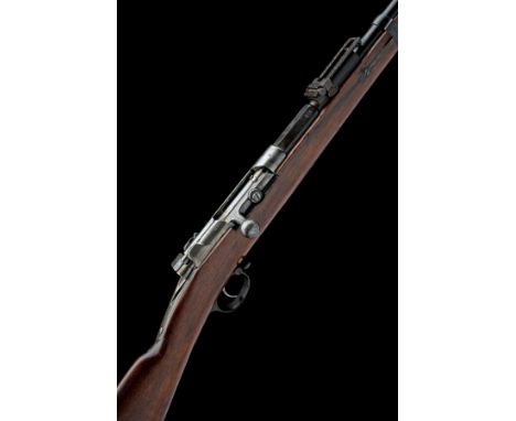 AN 11mm (MAUSER) BOLT-ACTION REPEATING RIFLE SIGNED SPANDAU, MODEL 'M71/84', serial no. 5070, dated for 1888, with blued 32in