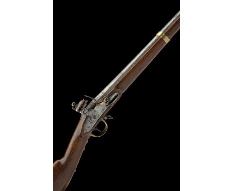 AN INTERESTING .43 FLINTLOCK CHARLEVILLE MODEL 1777 TYPE MUSKET FOR A BOY, no visible serial number, circa 1800 and a reduced