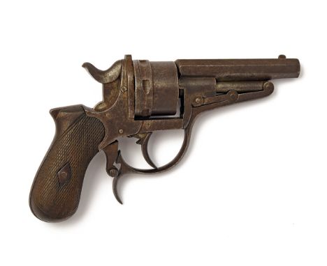 A RARE 7mm (FRENCH THICK-RIM) GALAND-PATENT POCKET REVOLVER RETAILED BY T. MURCOTT, serial no. 3063, circa 1875, with 3in. oc