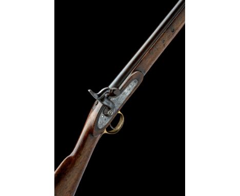 A .65 PERCUSSION LOVELL'S PATTERN 1842 CONSTABULARY CARBINE, no visible serial number, circa 1855, with 26 1/2in. barrel stru