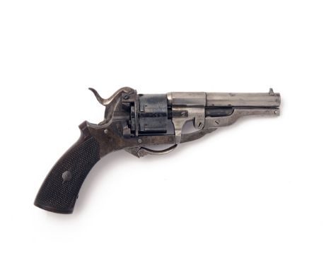 AN INTERESTING 7mm PINFIRE POCKET REVOLVER, POSSIBLY BY FRANCOTTE, no visible serial number, circa 1870 and a variation of th