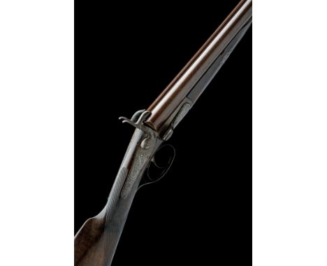 A 12-BORE PINFIRE 1860 PATENT 'LOCKFAST' SLIDE-AND-TILT DOUBLE-BARRELLED SIDELEVER HAMMERGUN BY J.D. DOUGALL, serial no. 2316