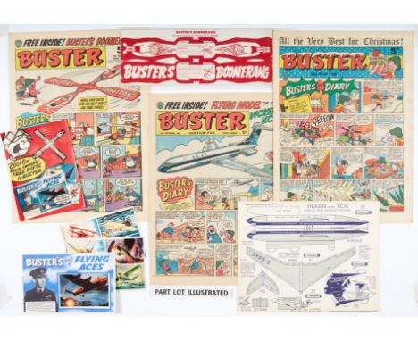 Buster (1962) 6 Jan - 39 Dec. Complete year with colour promo leaflet and all free gifts: Buster's Boomerang (5 May), Buster'