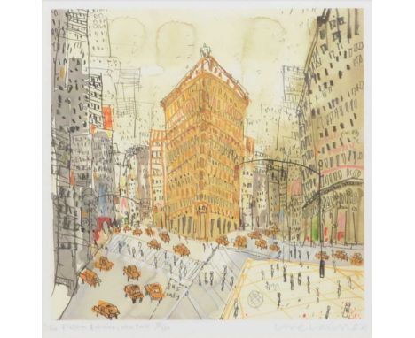 Emmie van Biervliet (British, 21st century), Pushcar Temples,mixed media, signed,20x27.5cm; and another 'Himalayan Life', 22.