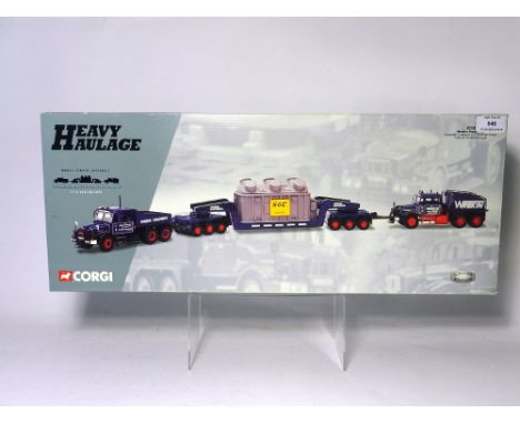A Corgi Heavy Haulage Gift Set No18007 Scammell Contractor in the livery of Wrekin Roadways