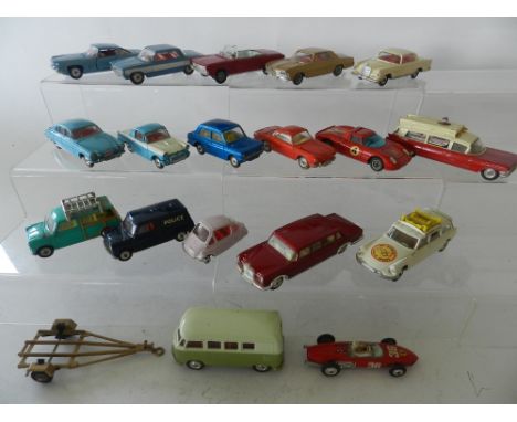 A group of 19 unboxed Corgi Toys, vehicles dating from the 1960s to include Mercedes, Jaguar, VW, Buick and others